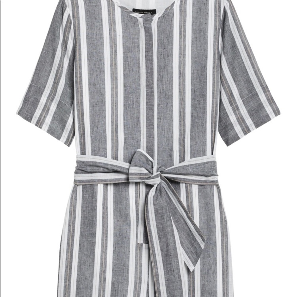 Banana Republic linen striped romper